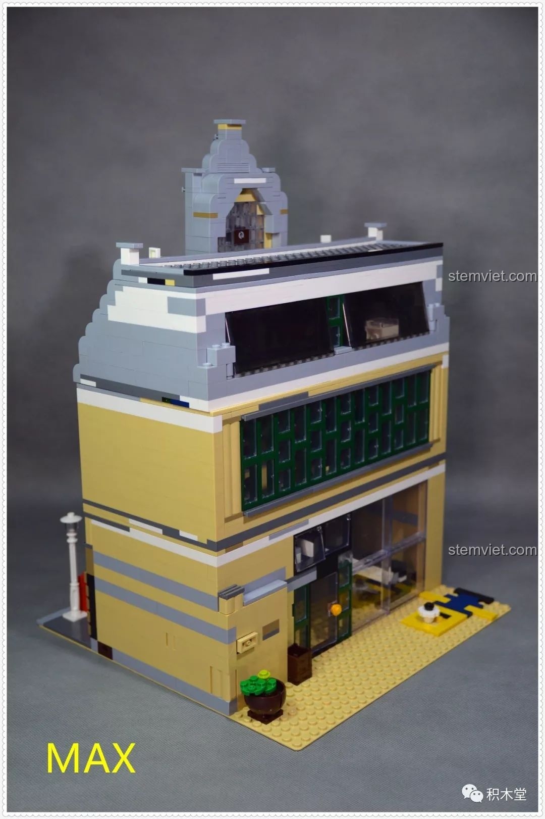 Toàn cảnh bộ ZHEGAO QL0922 Trung tâm Thương mại Châu Âu từ góc nhìn nghiêng.