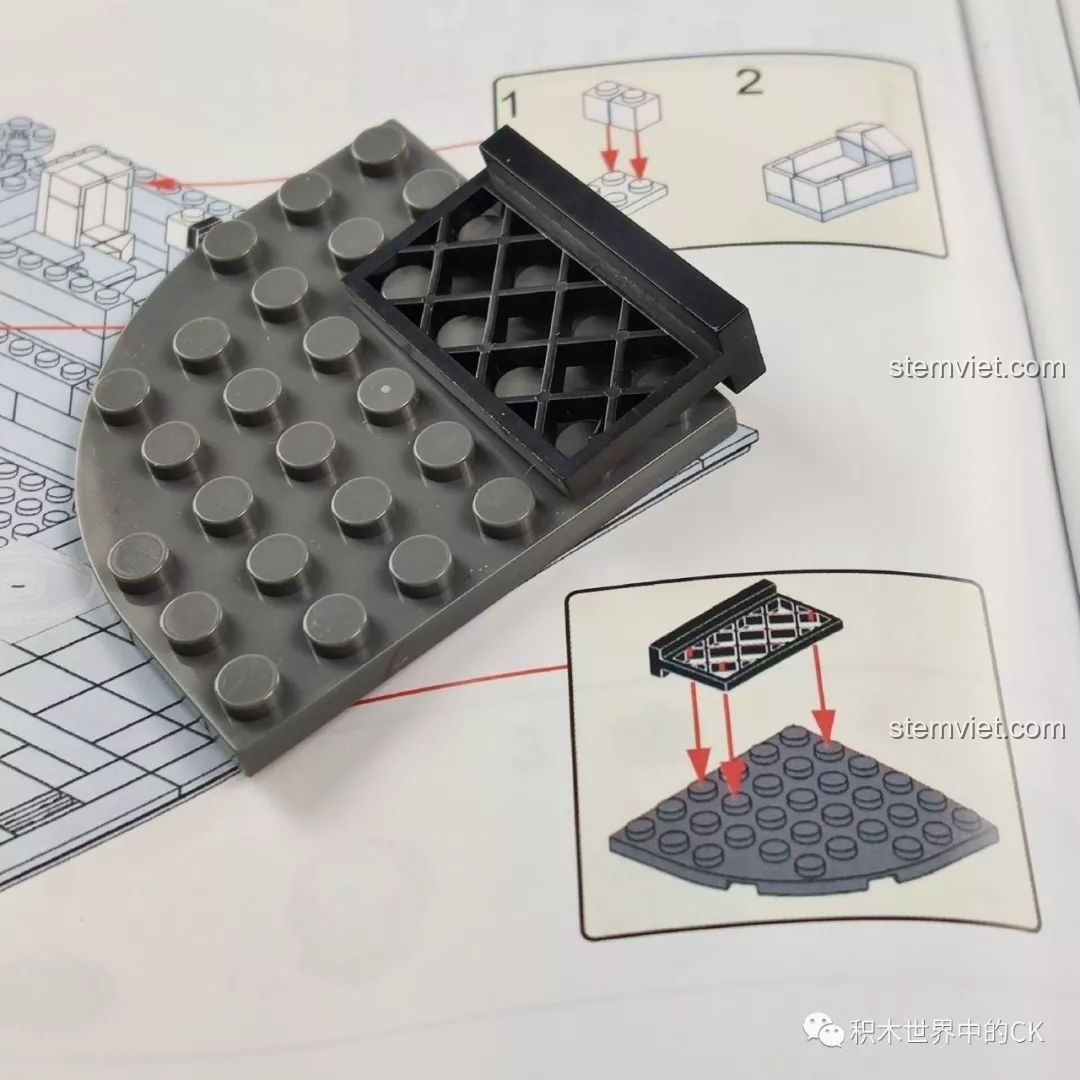 Chi tiết lắp ráp phần ban công của ZHEGAO QL0922 Trung Tâm Thương Mại Châu Âu.