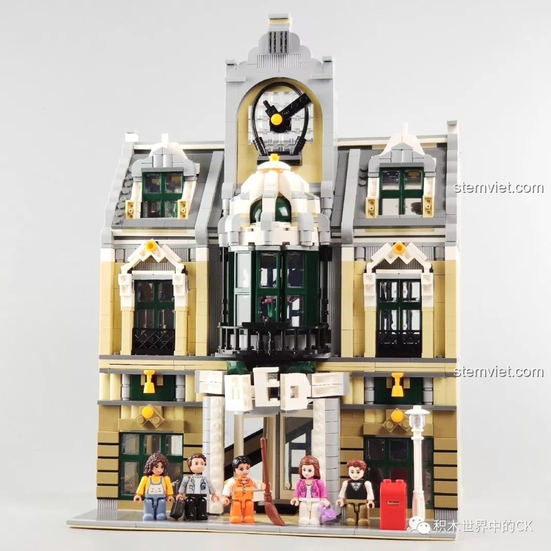 Chi tiết lắp ráp phần mái nhà của ZHEGAO QL0922 Trung Tâm Thương Mại Châu Âu.