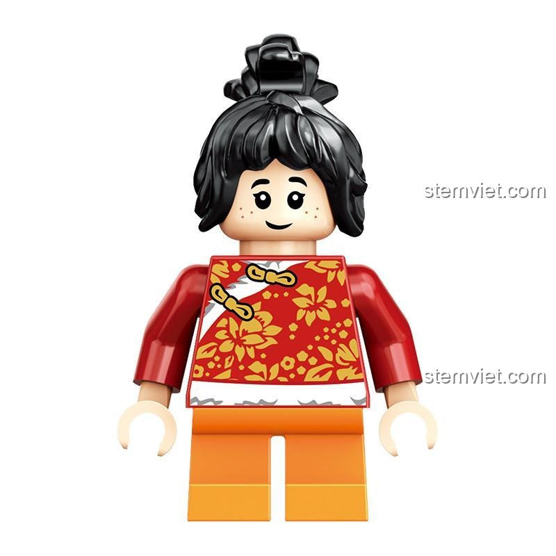 Minifigure bé gái trong đồ chơi lắp ghép ZHEGAO 0957, thiết kế đáng yêu, mang lại trải nghiệm vui vẻ cho bé 6 tuổi.