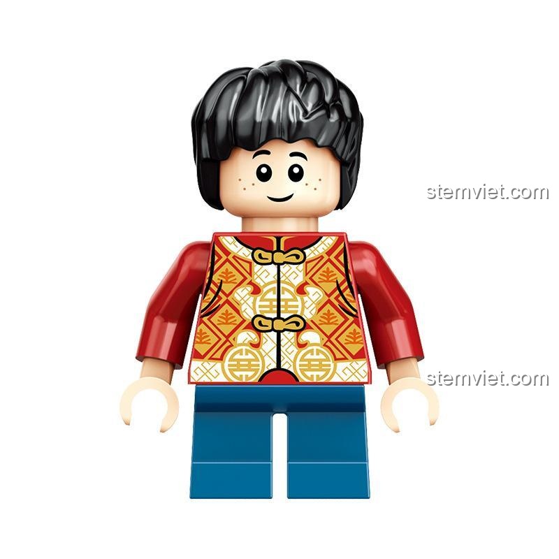 Minifigure bé trai trong bộ xếp hình Lễ hội Tết truyền thống QL0957, giúp bé phát triển tư duy, phù hợp cho bé trai và bé gái 6 tuổi.