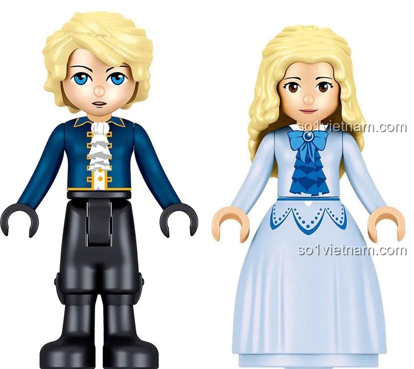 Minifigure bộ đồ chơi ZHEGAO QL1104 Lâu đài Windsor Xe ngựa công chúa