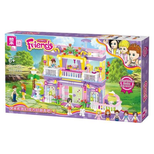 Bộ đồ chơi Ngôi nhà nghỉ dưỡng ánh sao ZHEGAO QL1129 665 chi tiết, món quà giá tốt cho bé gái 6 tuổi yêu thích sự sáng tạo.