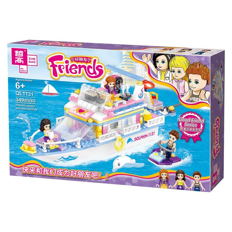 Hộp bộ lắp ghép Du thuyền của Chloe Zhegao QL1131. Đồ chơi xếp hình cho bé gái 6 tuổi, giá rẻ, giúp bé phát triển sự sáng tạo.