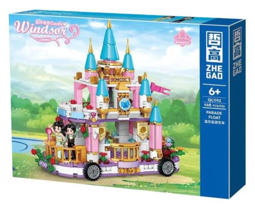 Bộ đồ chơi Lâu đài Windsor: Xe hoa diễu hành ZHEGAO QL1192 cho bé gái 6 tuổi