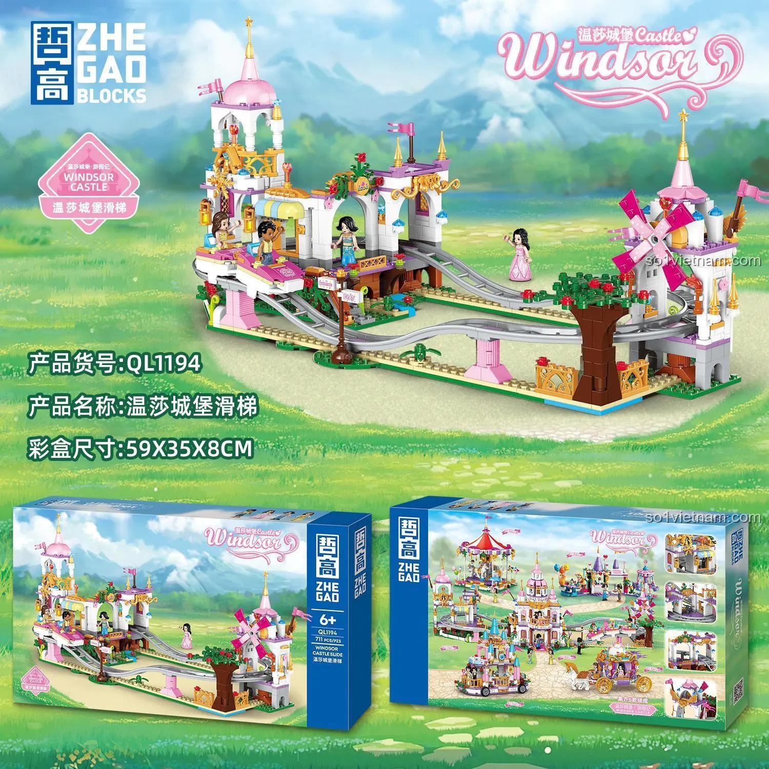 Bộ lắp ghép Lâu đài Windsor ZHEGAO QL1194 - phiên bản 1