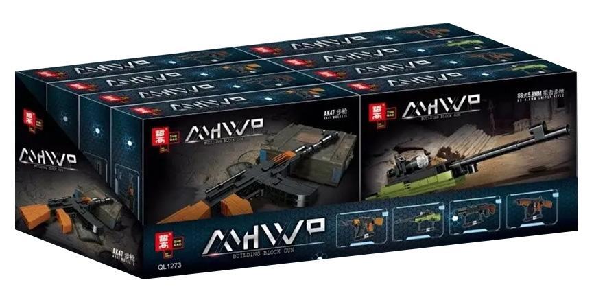 Bộ đồ chơi Súng lắp ráp Zhegao QL1273 hộp sản phẩm, phù hợp cho con trai 6 tuổi, giá tốt.