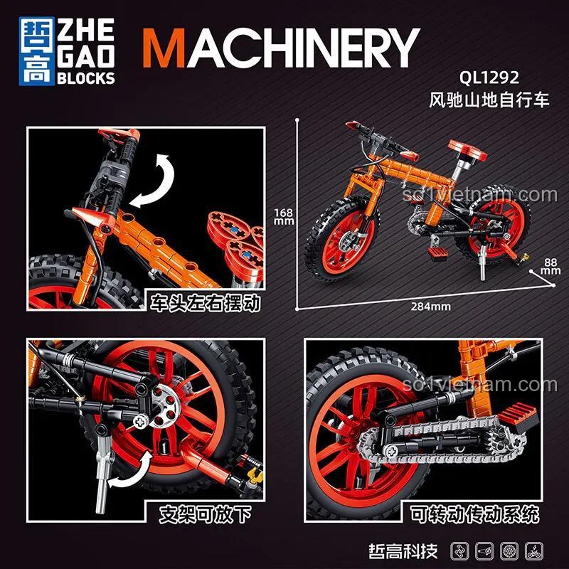 Chi tiết lắp ráp xe đạp địa hình ZHEGAO QL1292