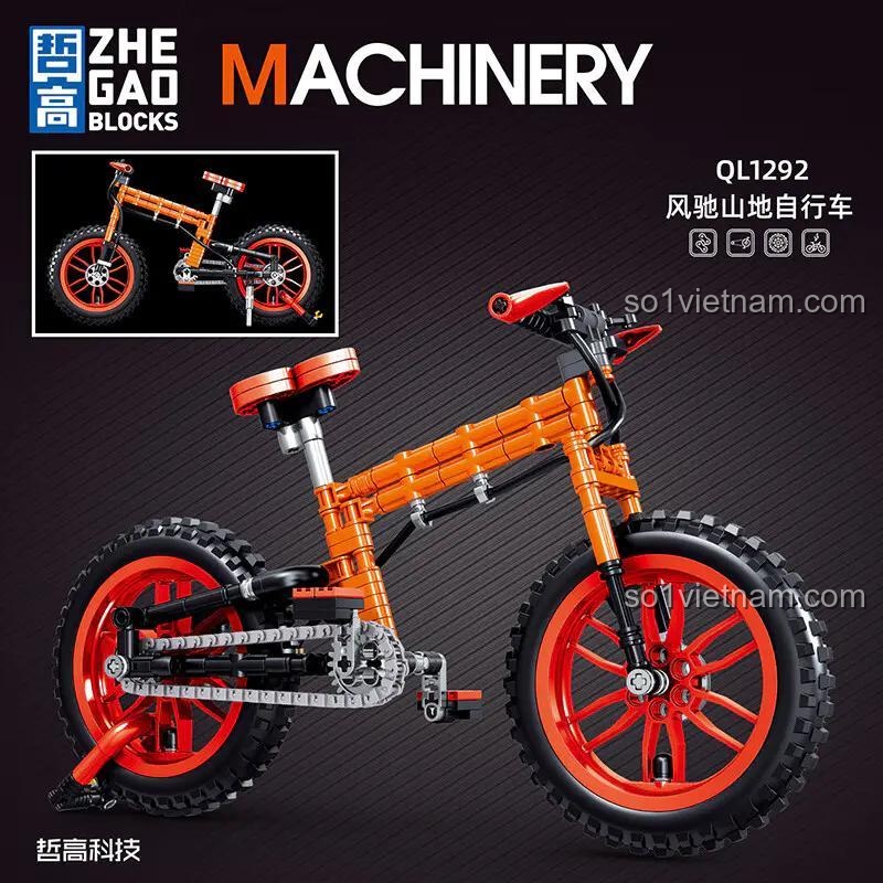 Mô hình xe đạp địa hình ZHEGAO QL1292 và hộp sản phẩm