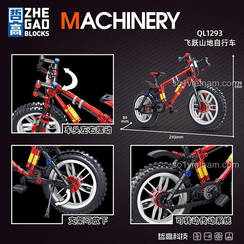 Tính năng bộ đồ chơi xe đạp địa hình ZHEGAO QL1293