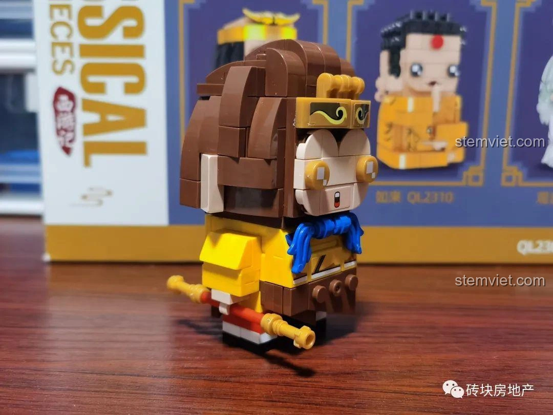 Mô hình Tôn Ngộ Không Zhegao QL2307 từ một góc khác, cho thấy tổng thể thiết kế.