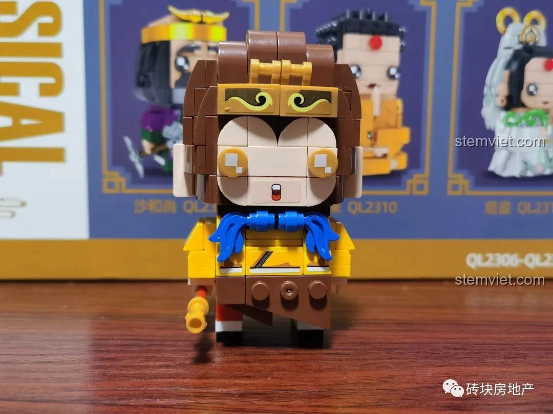 Mô hình Tôn Ngộ Không Zhegao QL2307 đã hoàn thành, đứng vững chãi với gậy Như Ý.