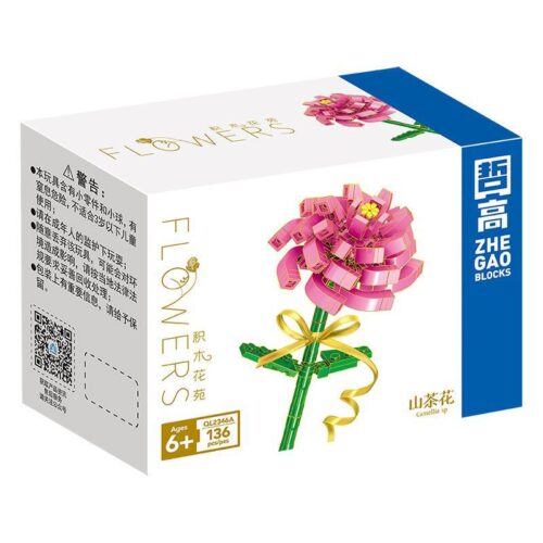 ZHEGAO QL2346B Bộ lắp ghép Hoa Sơn Trà 3 màu, 136 mảnh, Đồ chơi lắp ghép Hoa, Đồ chơi xếp hình Hoa, Đồ chơi mô hình Hoa, Đồ chơi xây dựng Hoa, Đồ chơi giáo dục Hoa, Đồ chơi sáng tạo Hoa, Đồ chơi vận động Hoa, Tương thích LEGO®, 6+ tuổi, Con gái, Vẻ Đẹp Tinh Tế, Giá tốt