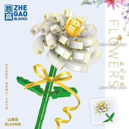 ZHEGAO QL2346B Bộ lắp ghép Hoa Sơn Trà 3 màu, 136 mảnh, Đồ chơi lắp ghép Hoa, Đồ chơi xếp hình Hoa, Đồ chơi mô hình Hoa, Đồ chơi xây dựng Hoa, Đồ chơi giáo dục Hoa, Đồ chơi sáng tạo Hoa, Đồ chơi vận động Hoa, Tương thích LEGO®, 6+ tuổi, Con gái, Vẻ Đẹp Tinh Tế, Giá tốt
