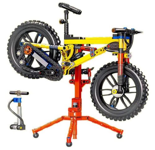 Xe đạp địa hình Machinery ZHEGAO XL01040 có giá đỡ và bơm xe, đồ chơi lắp ghép cho bé trai 6 tuổi