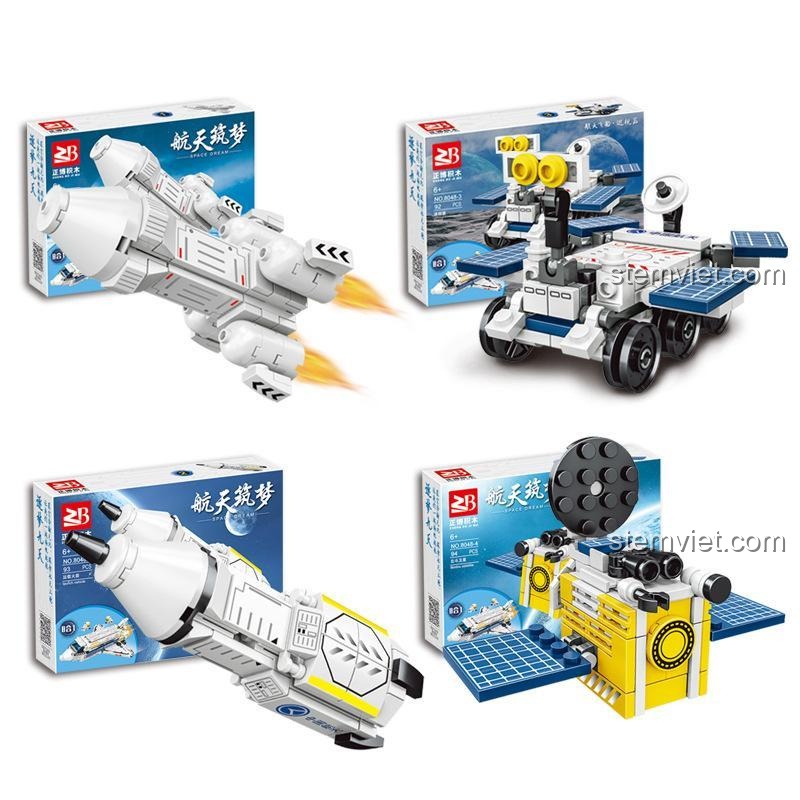 Đồ chơi lắp ráp Zhengbo 8048, bộ đồ chơi không gian với các mẫu nhỏ độc đáo, phù hợp cho bé trai yêu thích khám phá vũ trụ, giá rẻ.