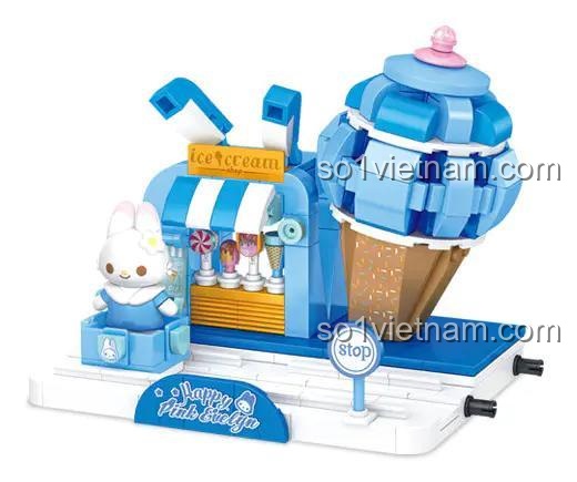 Mô hình Cửa hàng Kem Hồng Evelyn Zhi Meng Shu T1011-1