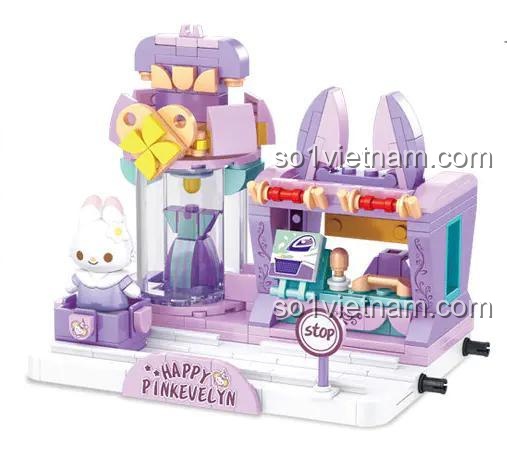 Mô hình lắp ráp Cửa hàng Trang phục Pink Evelyn T1011-2 Zhi Meng Shu cho bé gái 6 tuổi, mô hình thời trang chi tiết, lắp được 4 kiểu, giá tốt