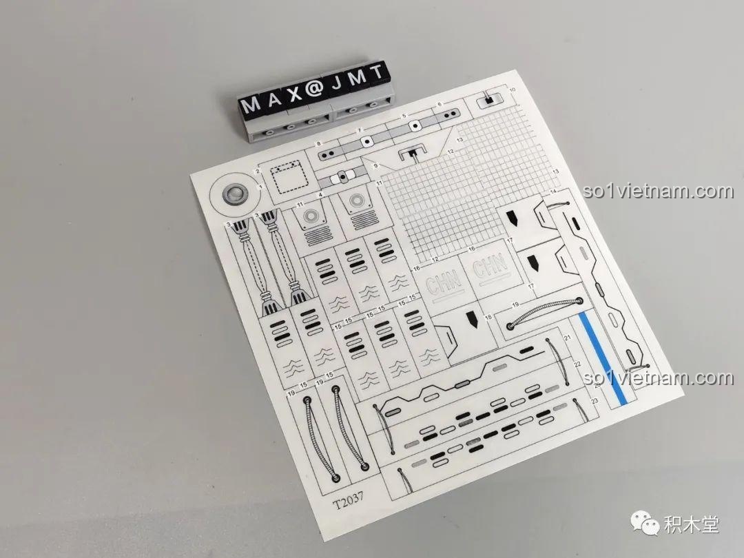 Bộ tem dán cho mô hình phi hành gia Trung Quốc ZMS T2037