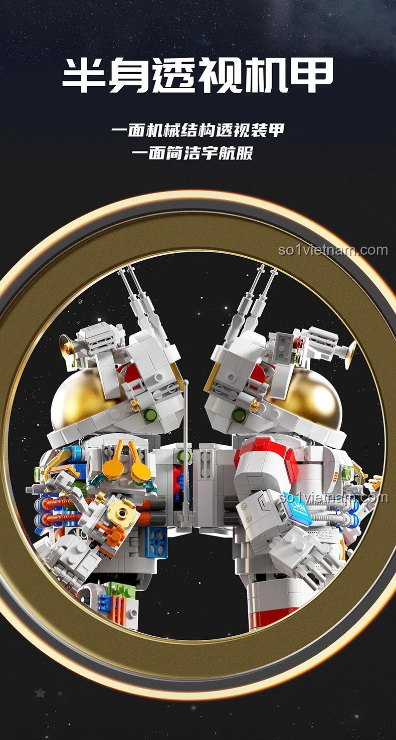 Mô hình phi hành gia ZMS T2050 với một nửa trong suốt