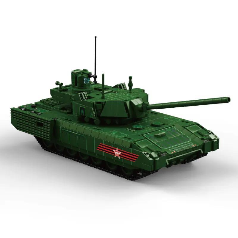 Xe tăng chiến đấu chủ lực T-14 Armata 12GO 96003, bộ đồ chơi lắp ghép quân sự cho bé trai 6 tuổi, mô hình xe tăng chi tiết cao, tháp pháo xoay 360 độ, có thể điều khiển từ xa (mua thêm)