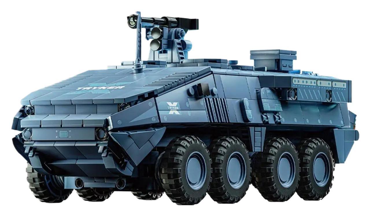Bộ lắp ráp Xe Bọc Thép Stryker X 12GO 96006, đồ chơi mô hình quân sự cho bé trai 6 tuổi, giá rẻ, chất lượng cao.