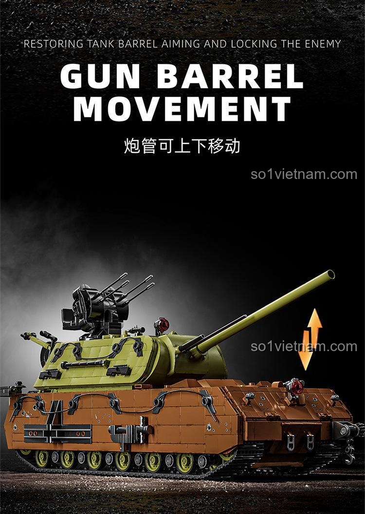 Xe Tăng Maus 98001, Mô Hình Xe Tăng Maus 001, đồ chơi quân sự, đáng mua