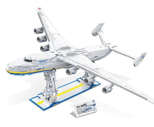 Máy bay vận tải An-225 JIESTAR 57014 tỉ lệ 1:84, bộ đồ chơi lắp ghép máy bay khổng lồ cho bé trai 6 tuổi