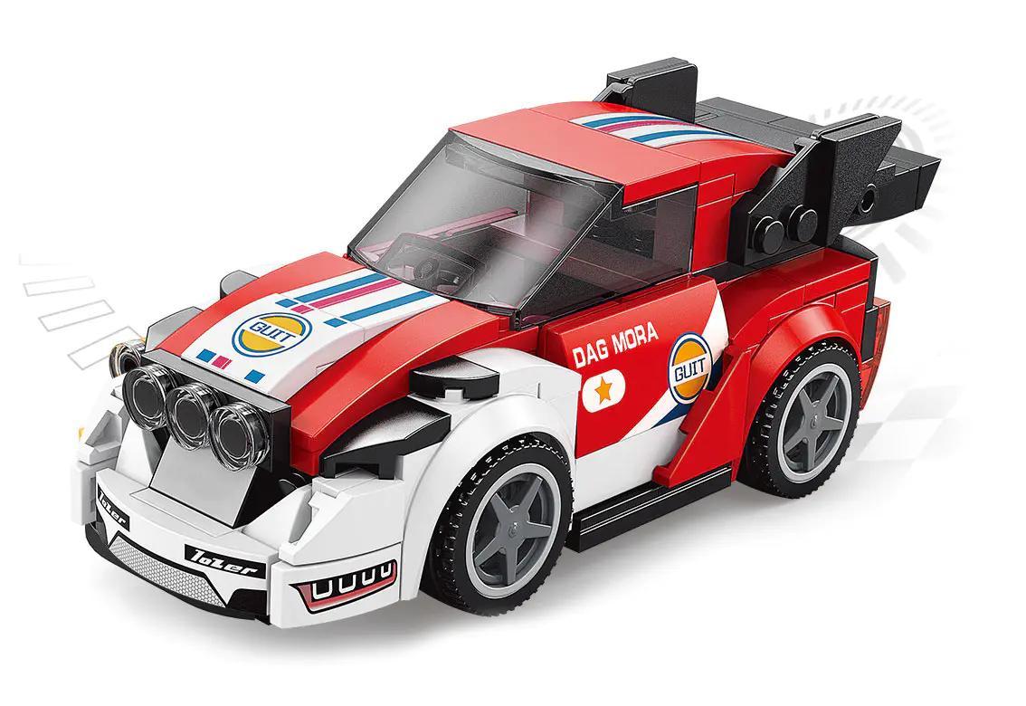 Hộp đồ chơi AchKo 10011 Ford Fiesta, bộ lắp ghép xe đua 3 trong 1 cho bé trai 6 tuổi, chất lượng cao.