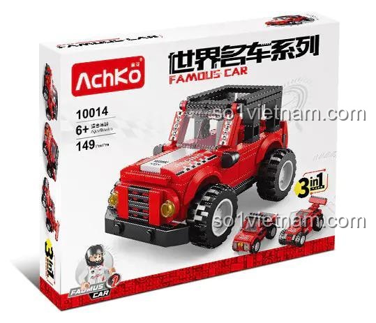 Hộp Mô hình Jeep Off-Road 0014 AchKo 10014 Xe Jeep Địa Hình, bộ lắp ghép Xe Jeep Đa Năng chất lượng cao, bộ xếp hình 10014 giá rẻ