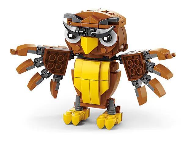 Bộ lắp ghép Cú Robot AchKo 10022 Cú Robot biến hình 3 trong 1, mô hình động vật robot màu nâu vàng, phù hợp bé trai 6 tuổi, giá tốt