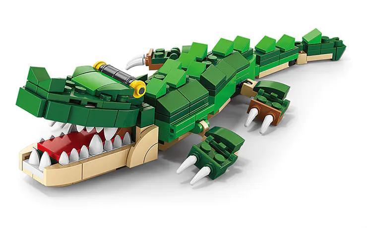 Đồ chơi lắp ráp AchKo 10024 Cá sấu Robot 3 trong 1, bộ xếp hình Cá sấu lắp ráp với khả năng biến hình linh hoạt, phù hợp bé trai 6 tuổi.