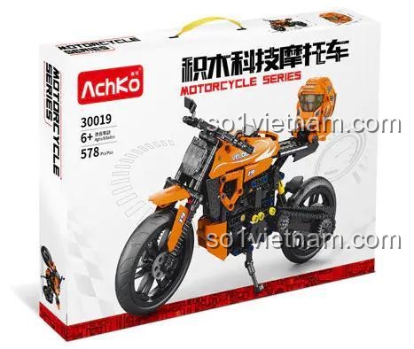 Hộp đồ chơi lắp ráp Xe Mô Tô Thể Thao 19, 578 chi tiết, đồ chơi cho bé trai 6 tuổi