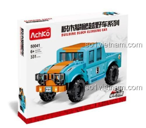 Hộp sản phẩm đồ chơi mô hình Xe Hummer AchKo 50041, món quà sinh nhật ý nghĩa cho con trai.