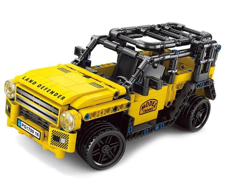 Xe Jeep Land Defender Điều Khiển Từ Xa AchKo 70016 Tỷ lệ 1:16, Mô hình xe địa hình Land Rover màu vàng, Đồ chơi kỹ thuật cho bé trai 6 tuổi