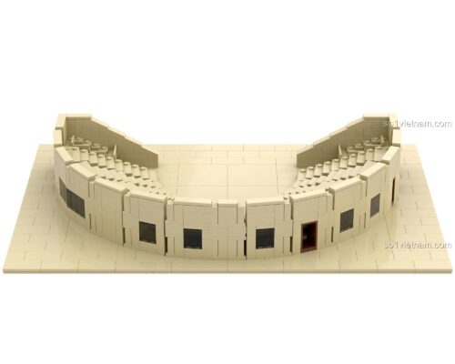 Mặt sau của bộ lắp ghép Amazing Brick AB11003 Nhà hát Dionysus Aranya, đồ chơi kiến trúc cho bé 6 tuổi