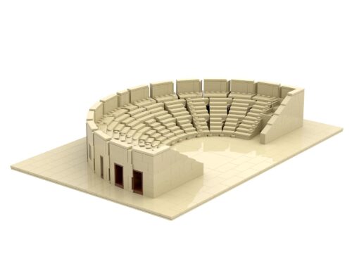Bộ lắp ghép Amazing Brick AB11003 Nhà hát Dionysus Aranya mô phỏng chi tiết kiến trúc cổ điển, đồ chơi kiến trúc cho bé 6 tuổi