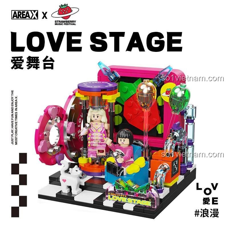 bộ xếp hình AREA-X AB0006 Love Stage, sân khấu nhạc hội với thiết kế độc đáo, đồ chơi sáng tạo cho con gái