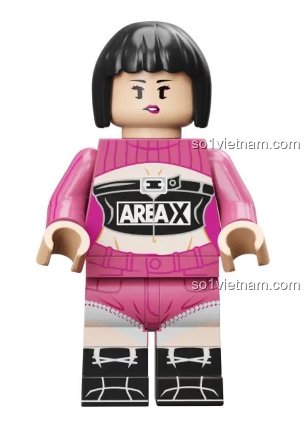 đồ chơi mô hình Sân khấu nhạc hội AREA-X AB0006, minifigure ca sĩ tóc đen, đồ chơi lắp ráp chất lượng cao