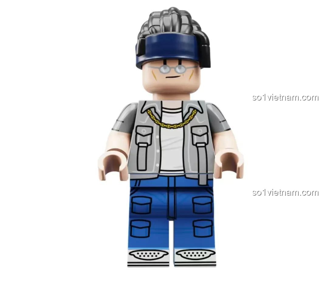 minifigure tóc xám của Mô hình Sân khấu Âm nhạc Dâu Tây AB0007 cho bé 8 tuổi