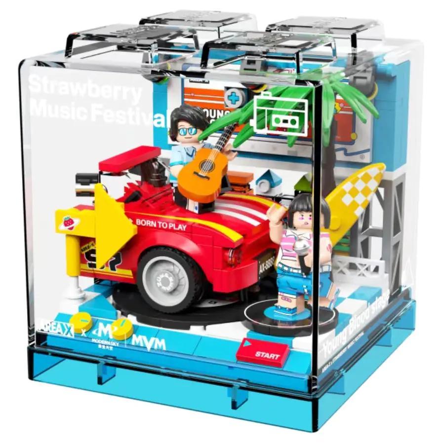 Bộ lắp ghép AREA-X AB0008 Sân Khấu Youngblood Lễ Hội Âm Nhạc Dâu Tây, mô hình sân khấu âm nhạc dâu tây giá tốt cho bé 8 tuổi, có hộp sản phẩm.