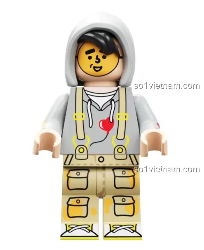 đồ chơi mô hình AB0021 Minifigure áo hoodie cá tính cho Con trai, Con gái 12 tuổi