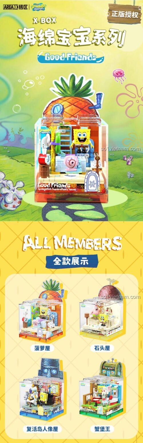 Mô hình nhà hàng Krusty Krab AREA-X AB0026 với SpongeBob