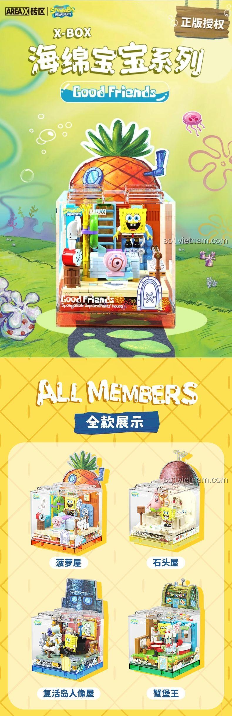 Mô hình nhà hàng Krusty Krab AREA-X AB0026 với SpongeBob
