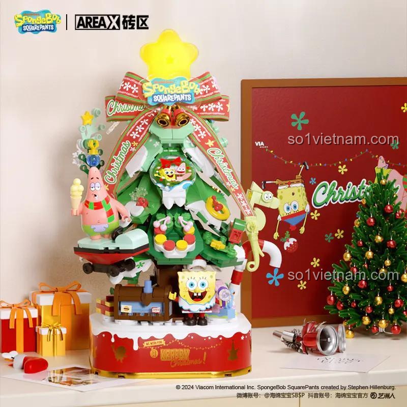 bộ lắp ghép Cây Thông Giáng Sinh SpongeBob Cây Thông Giáng Sinh SpongeBob AB0065, mô hình Giáng Sinh trang trí đẹp mắt, quà tặng sinh nhật cho bé 6 tuổi, giá tiết kiệm.