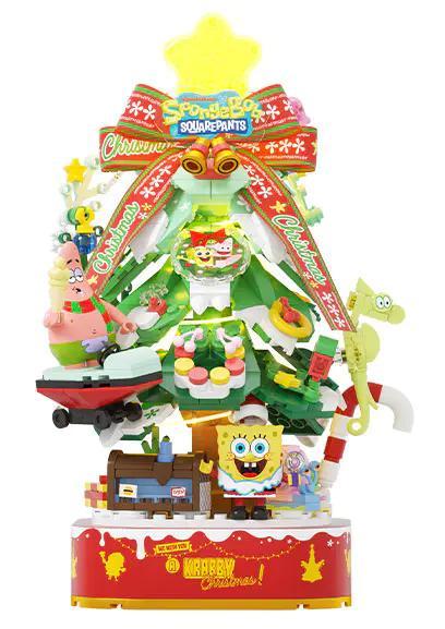bộ lắp ghép Cây Thông Noel SpongeBob AREA-X, đồ chơi mô hình Giáng Sinh có nhân vật SpongeBob, Patrick, Gary, quà tặng cho bé trai bé gái 6 tuổi giá tốt.