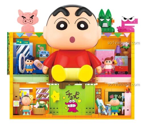 Mô hình Crayon Shin-chan (AB0176) - Bộ lắp ghép AREA-X với các nhân vật
