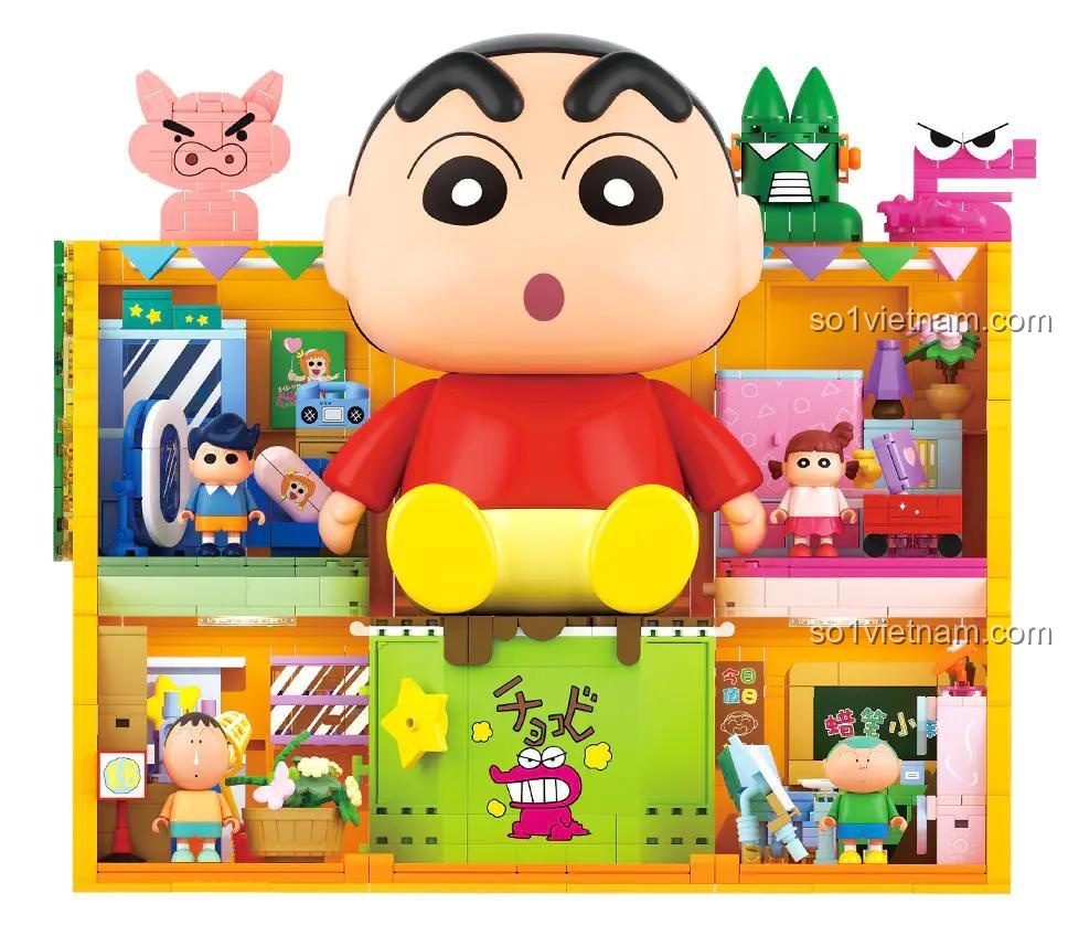 Mô hình Crayon Shin-chan (AB0176) - Bộ lắp ghép AREA-X với các nhân vật