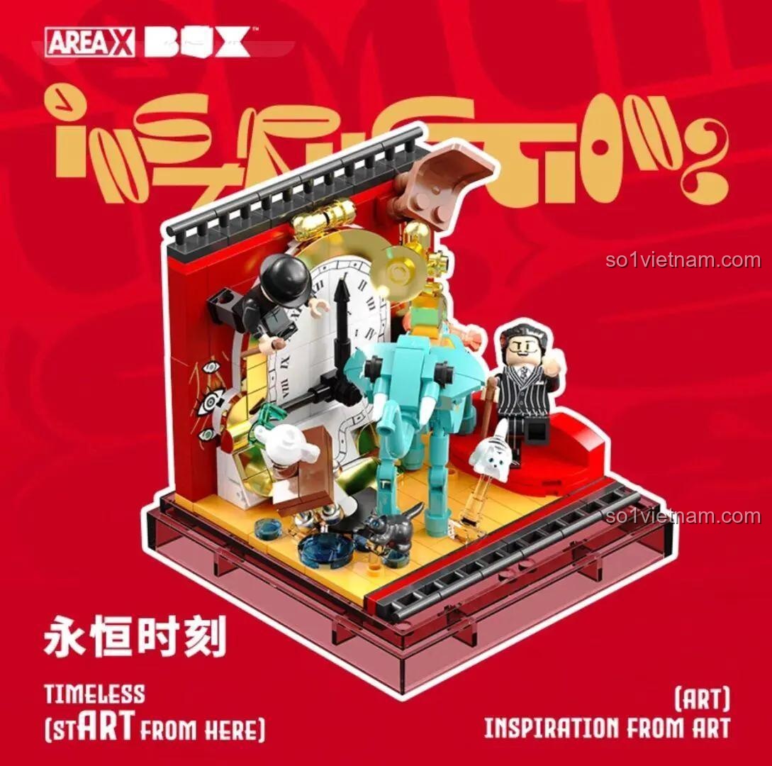 Hộp sản phẩm mô hình Đại Nghệ Sĩ: Khoảnh Khắc Vĩnh Cửu AX0090 của AREA-X, đồ chơi lắp ghép mini block
