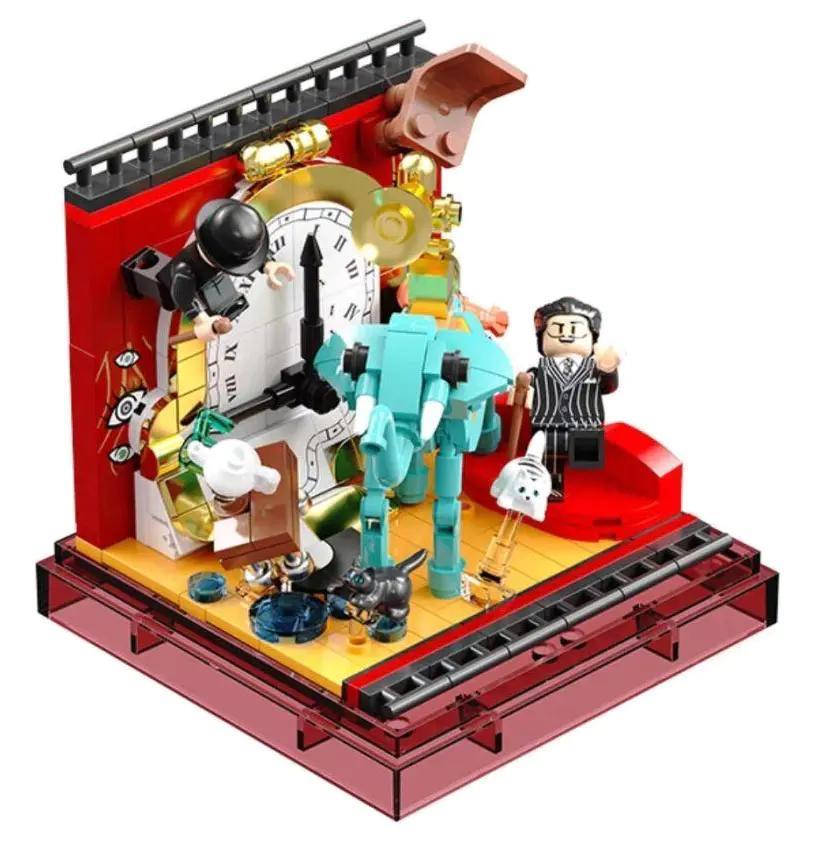 Mô hình Đại Nghệ Sĩ: Khoảnh Khắc Vĩnh Cửu AX0090 của AREA-X, mô hình đồng hồ với nhân vật gia đình Addams, đồ chơi lắp ghép mini block cho bé 14 tuổi